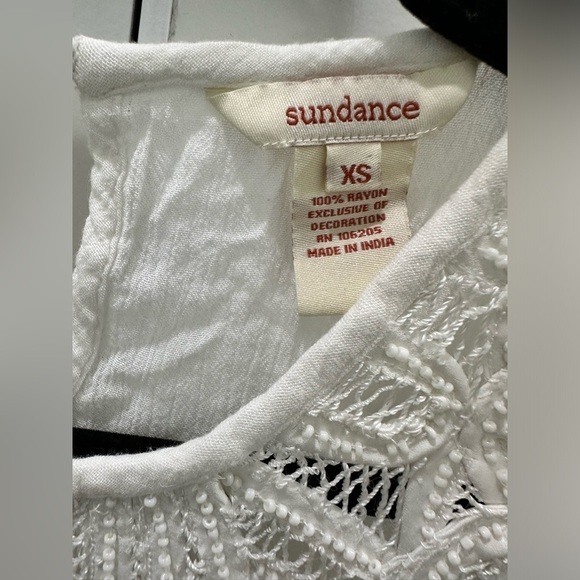 Sundance white crotchet sleeveless flowy loose fit top - Picture 2 of 5